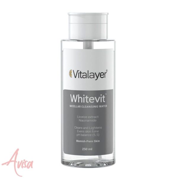 Vitalayer Whitevit Micellar Cleansing Water For All Skin Types 250 Ml
